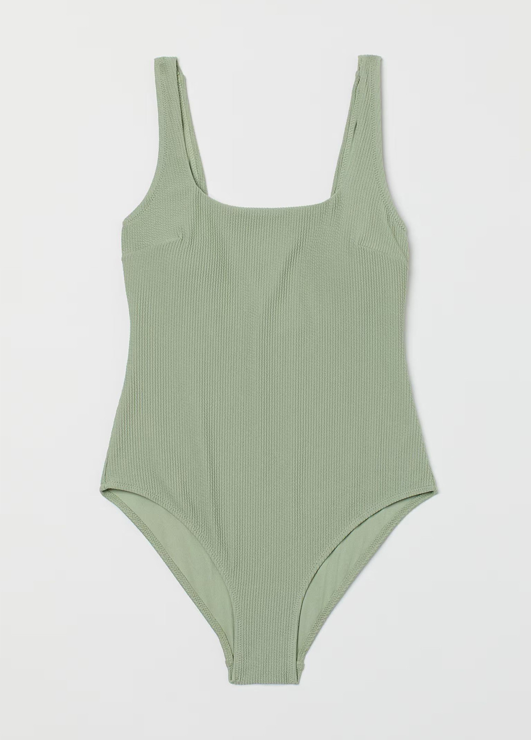 Светло-зеленый летний купальник слитный, танк H&M