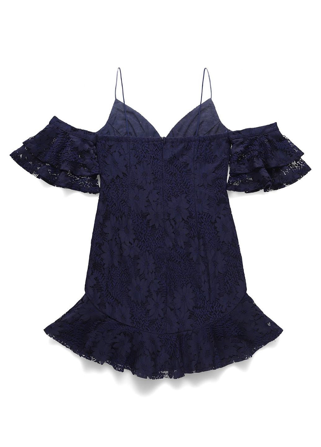 Синее кэжуал платье Love Triangle однотонное