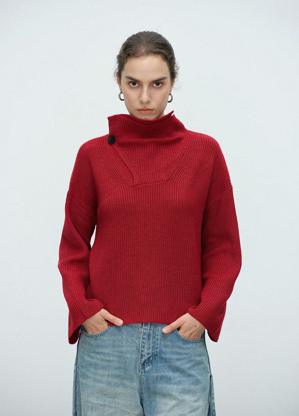 Червоний зимовий светр SHEIN