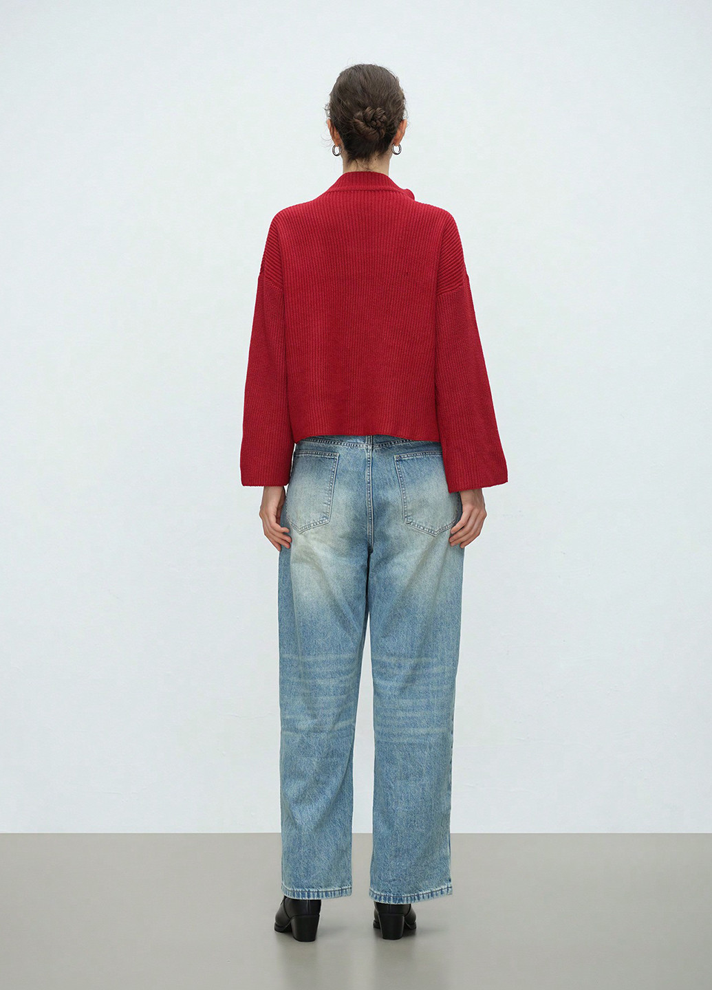 Червоний зимовий светр SHEIN