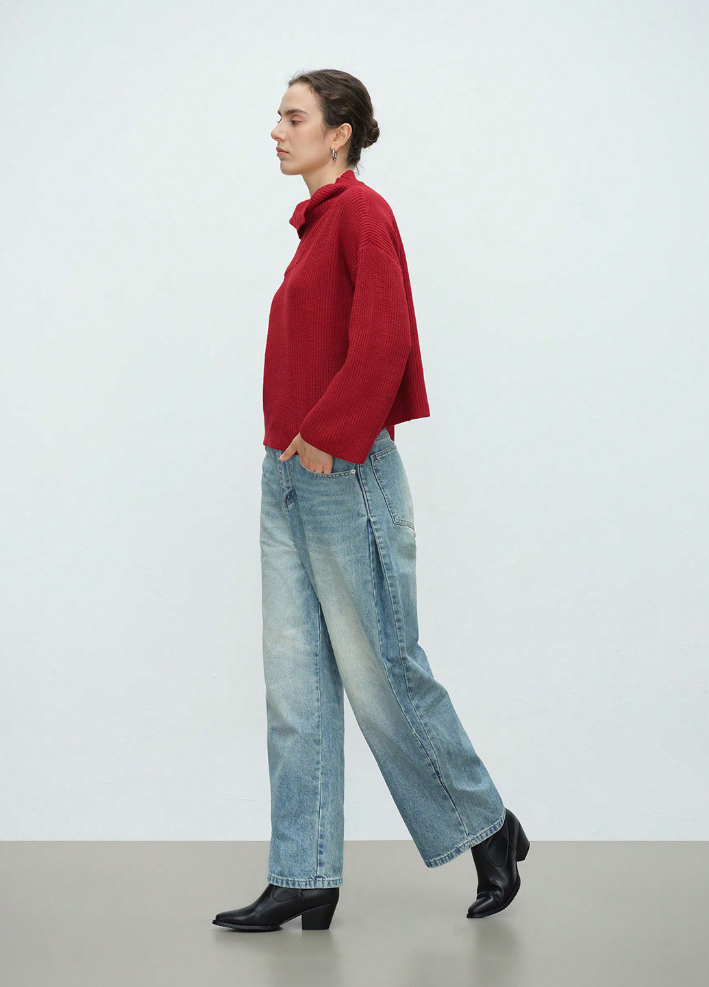 Червоний зимовий светр SHEIN