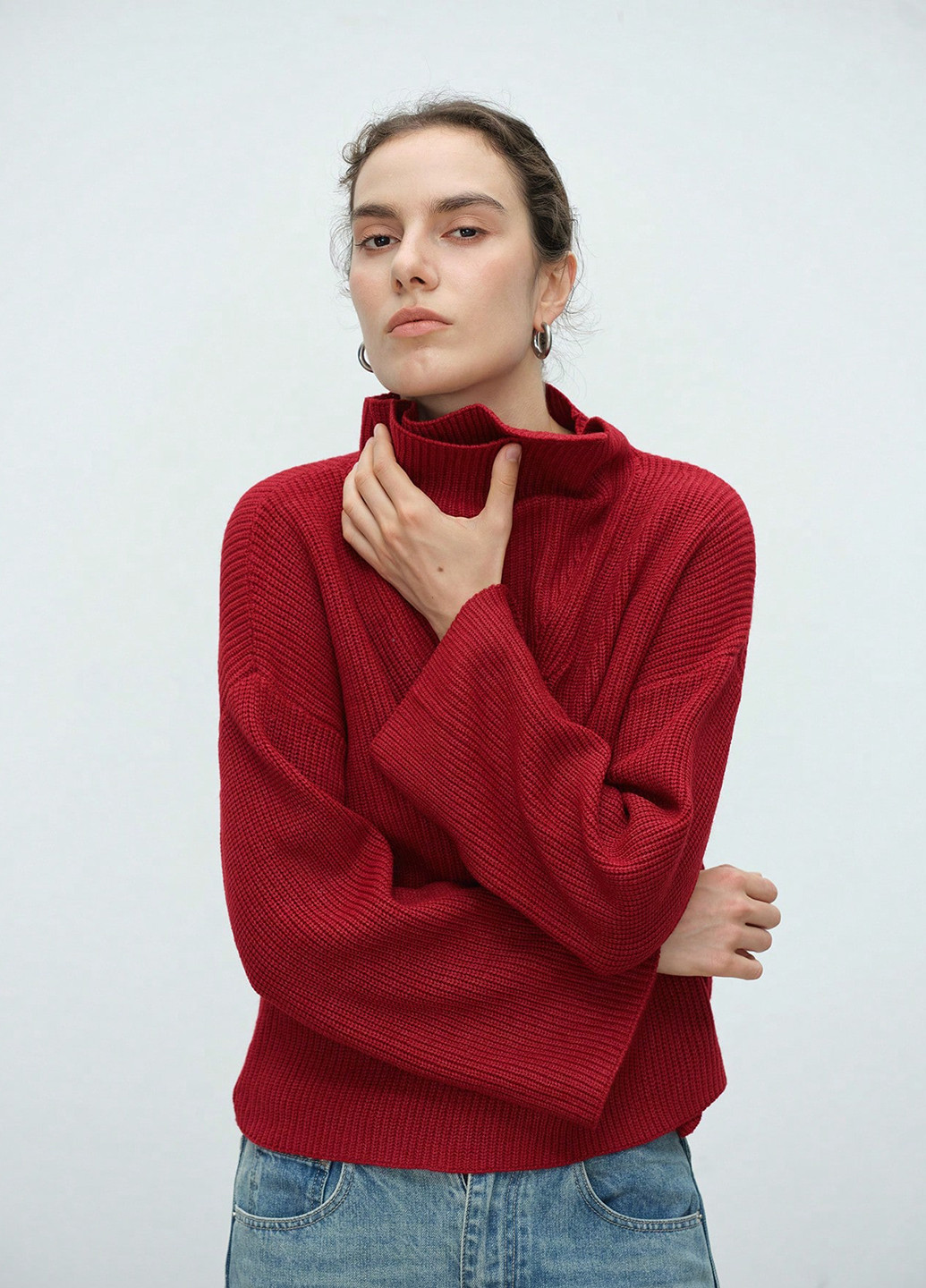 Червоний зимовий светр SHEIN