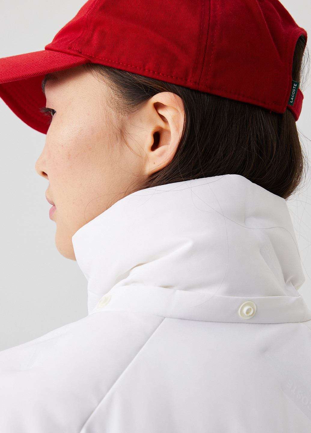 Біла демісезонна куртка Lacoste