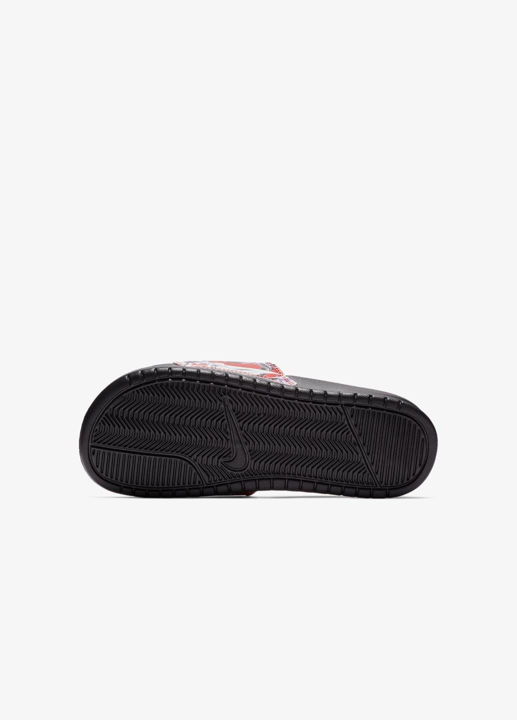 Черные шлепанцы 618919-024 Nike с логотипом