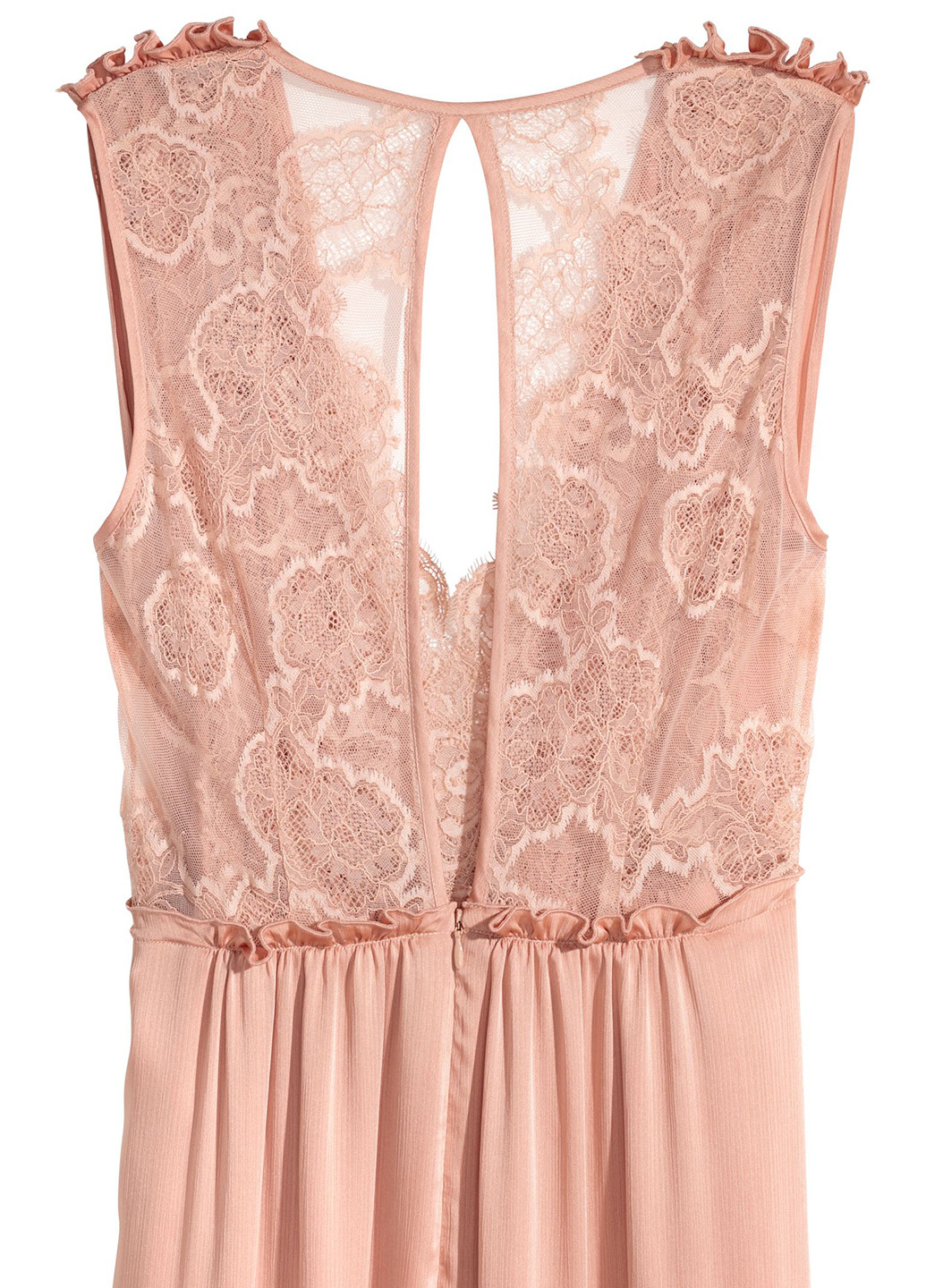 Розово-коричневое вечернее платье клеш H&M однотонное