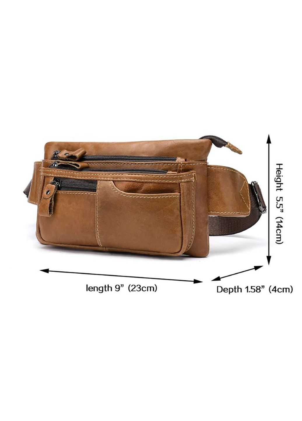 Мужская кожаная сумка 23х13,5х3 см Vintage (252130505)