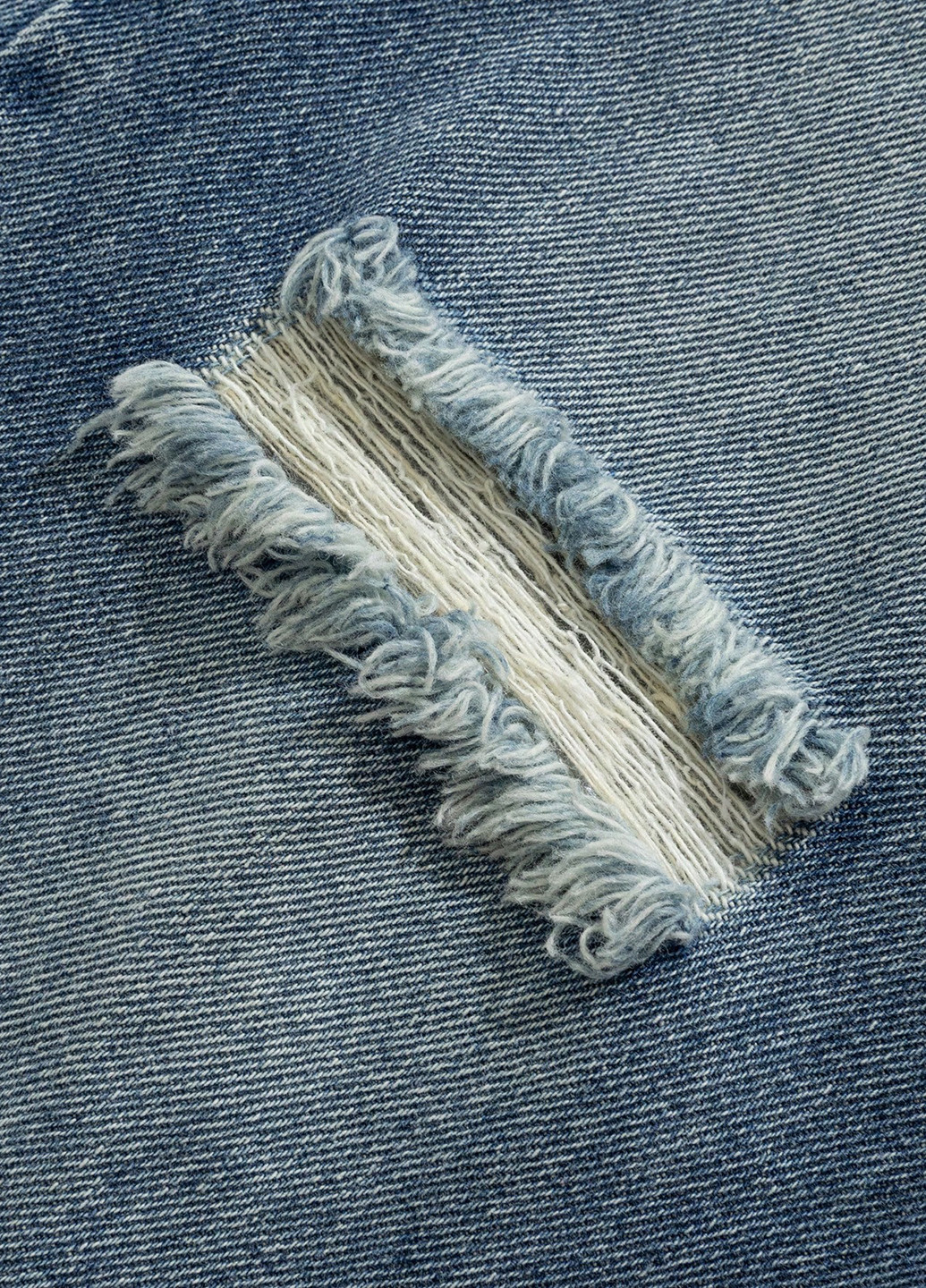 Синие демисезонные прямые джинсы SHEIN