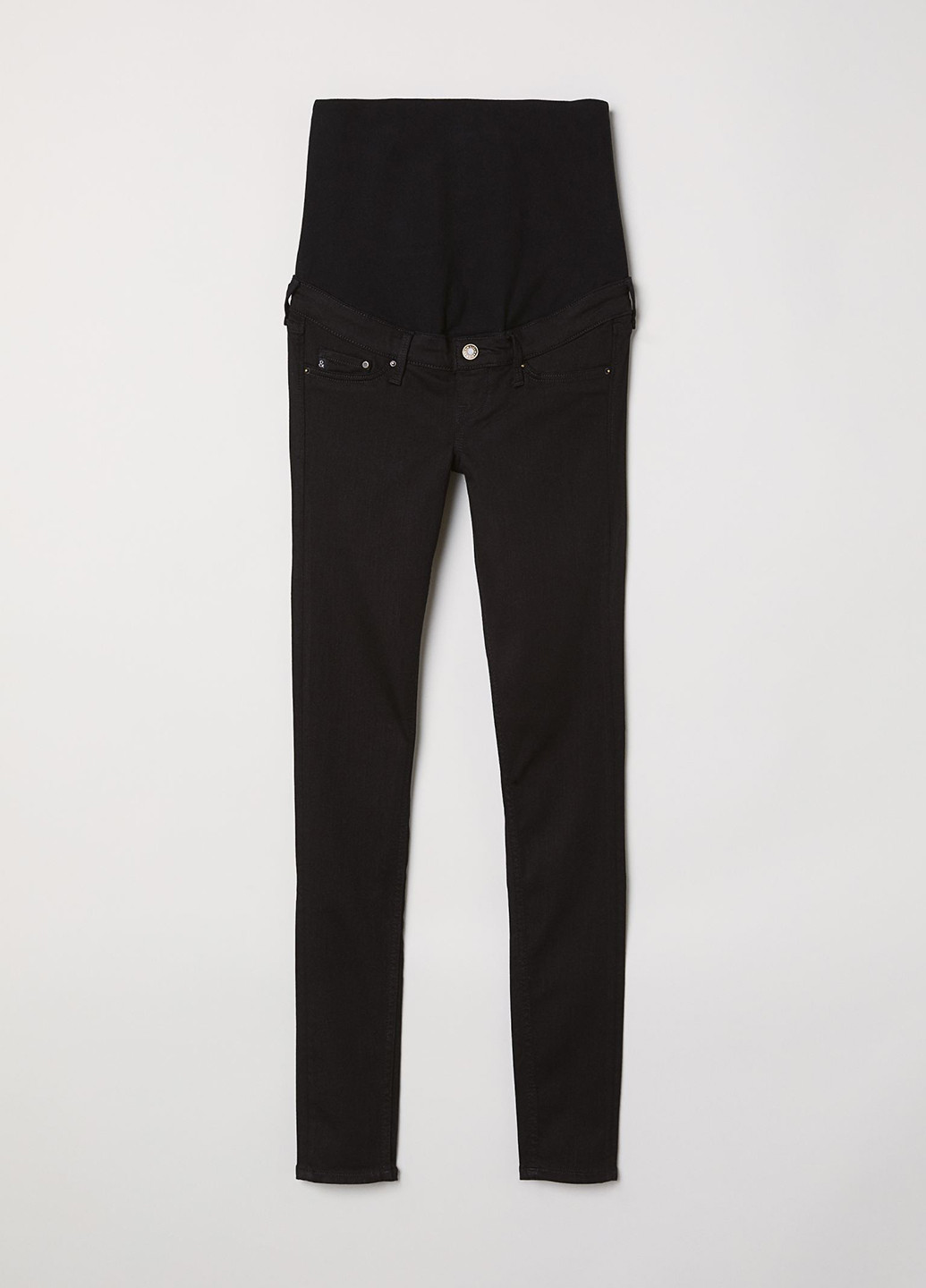 Черные демисезонные скинни джинсы для беременных H&M