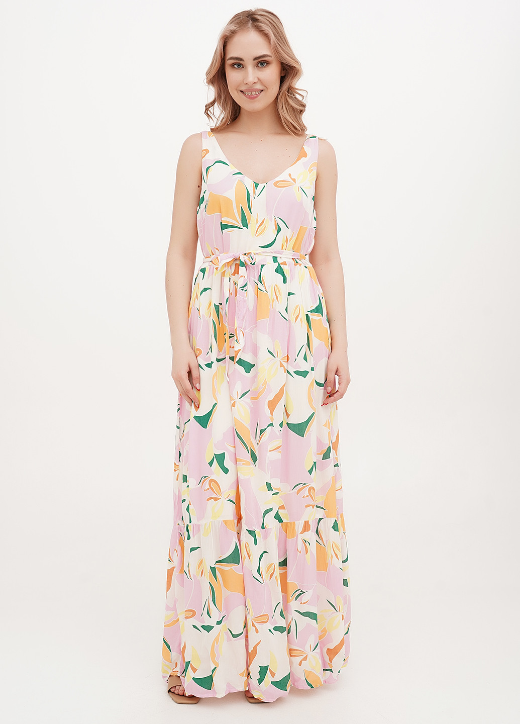 Комбінована кежуал сукня а-силует We з квітковим принтом