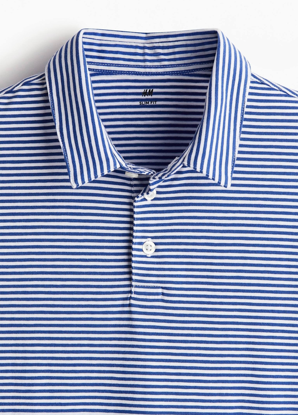 Синяя футболка-футболка для мужчин H&M в полоску