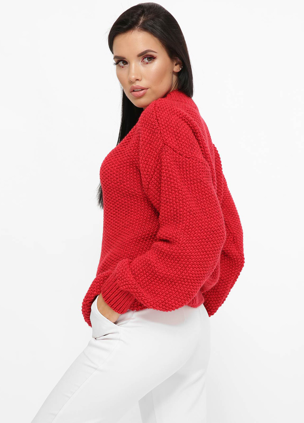 Красный демисезонный свитер 1 For You
