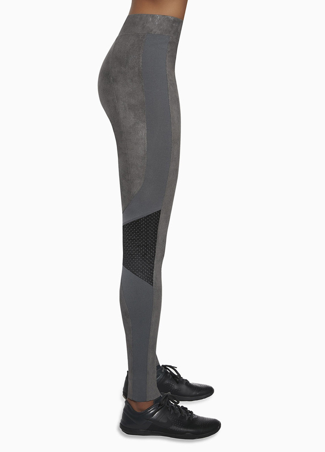 Черно-белые демисезонные женские спортивные леггинсы для фитнеса (7014) l l Bas Bleu