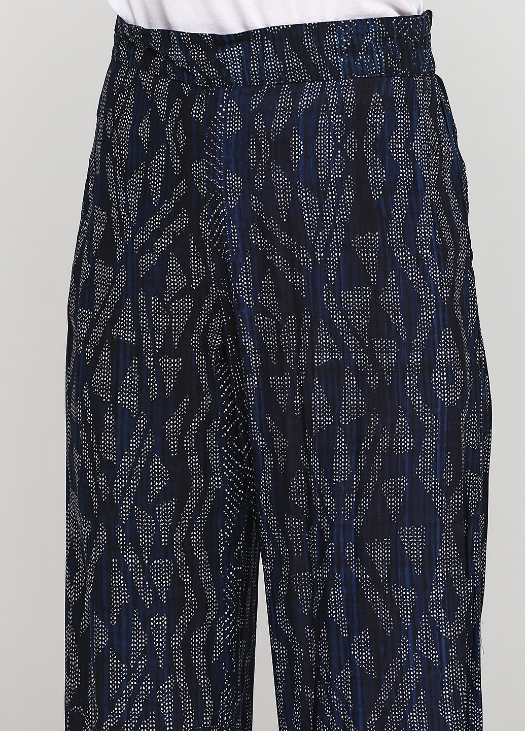 Темно-синие кэжуал демисезонные брюки Pull & Bear