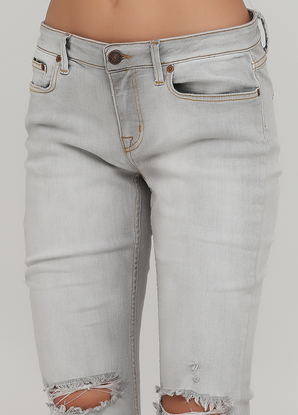 Серые демисезонные скинни джинсы Reign
