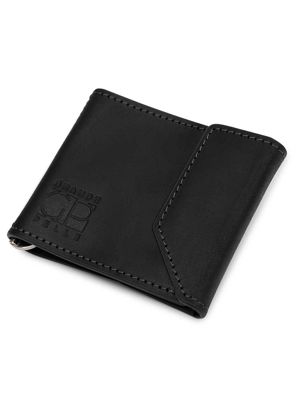 Чоловік шкіряний затиск для грошей 10х8х1,5 см Grande Pelle (250097190)
