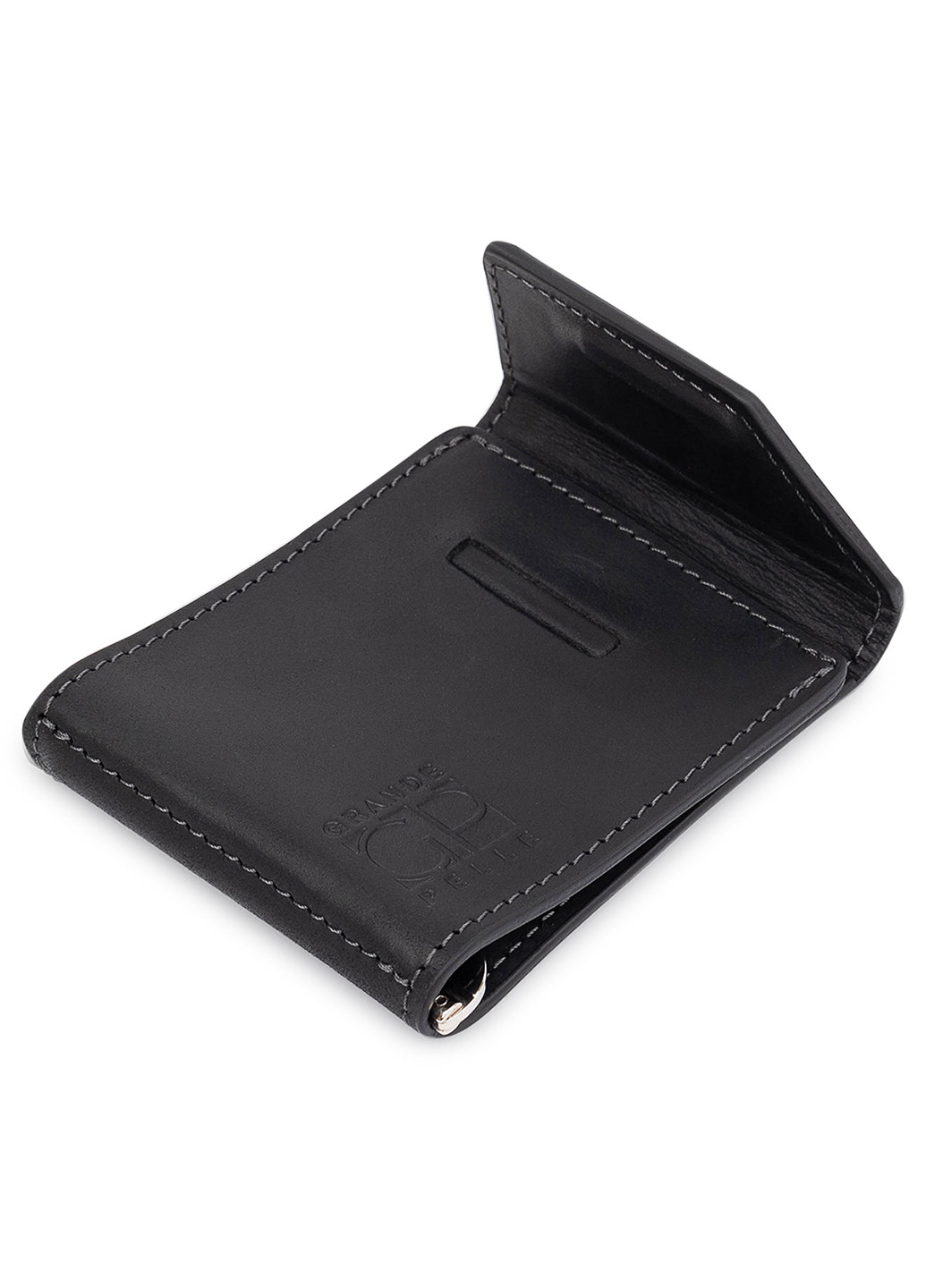 Чоловік шкіряний затиск для грошей 10х8х1,5 см Grande Pelle (250097190)