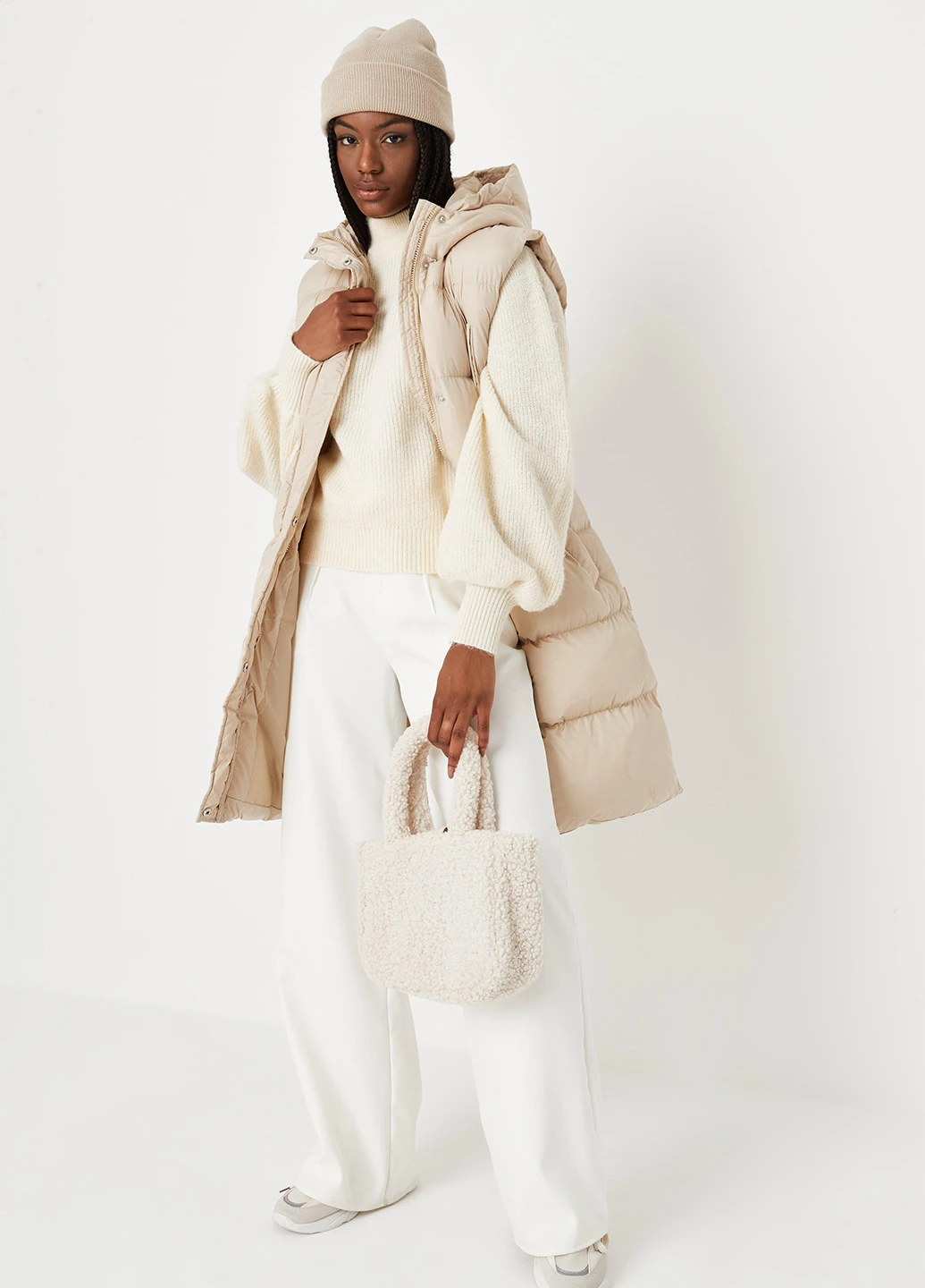 Молочний зимовий светр Missguided