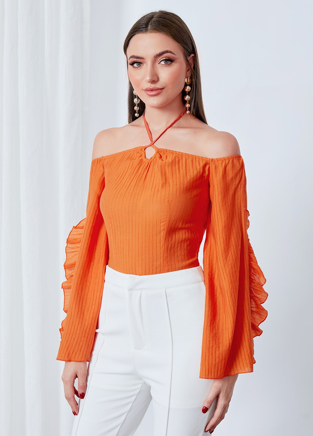 Оранжевая блуза SHEIN