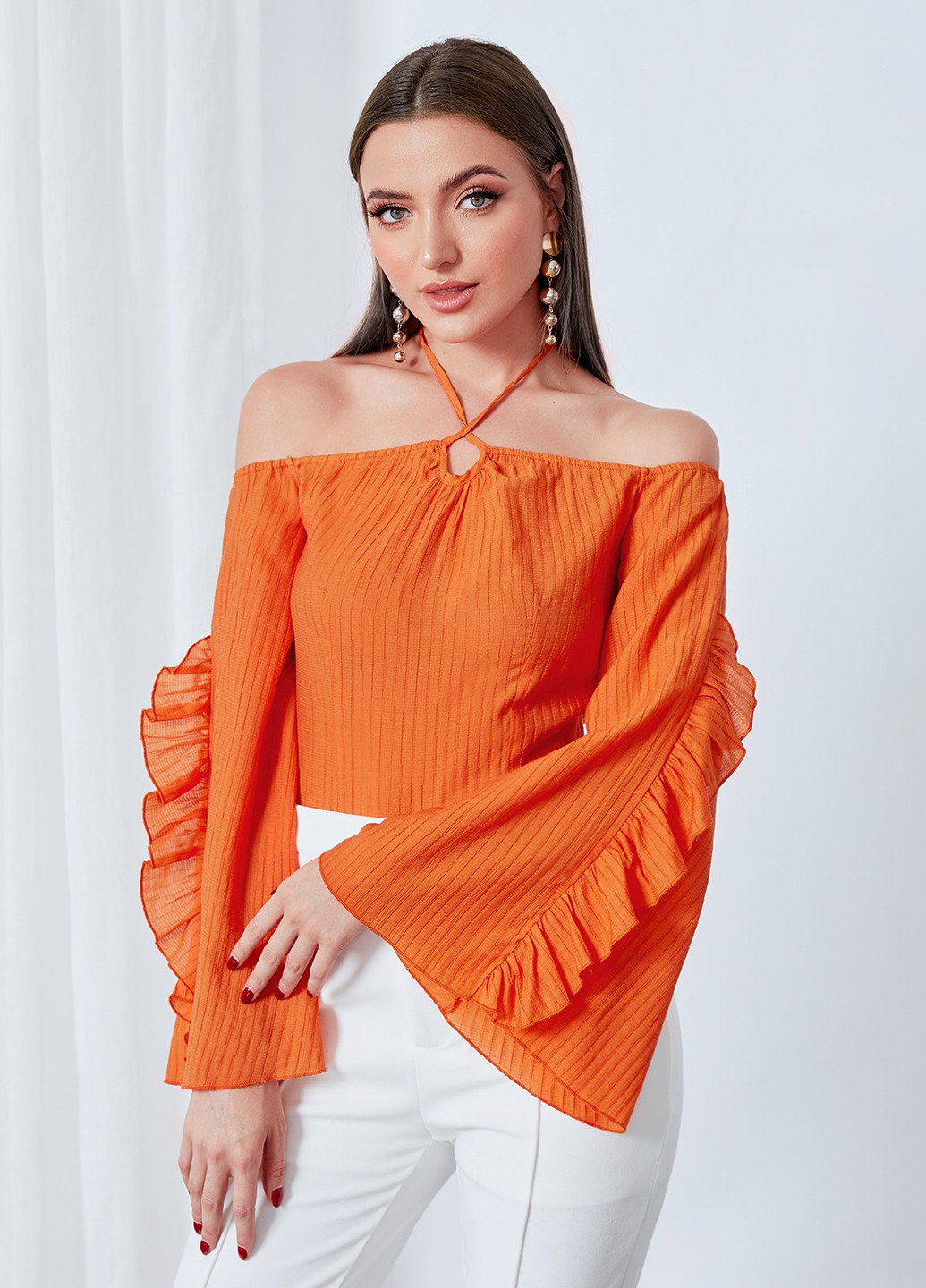 Оранжевая блуза SHEIN