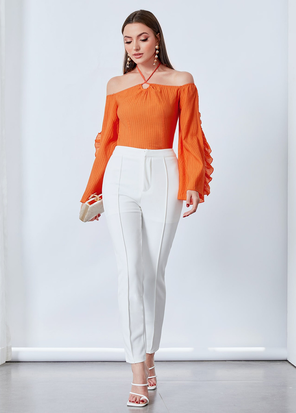 Оранжевая блуза SHEIN