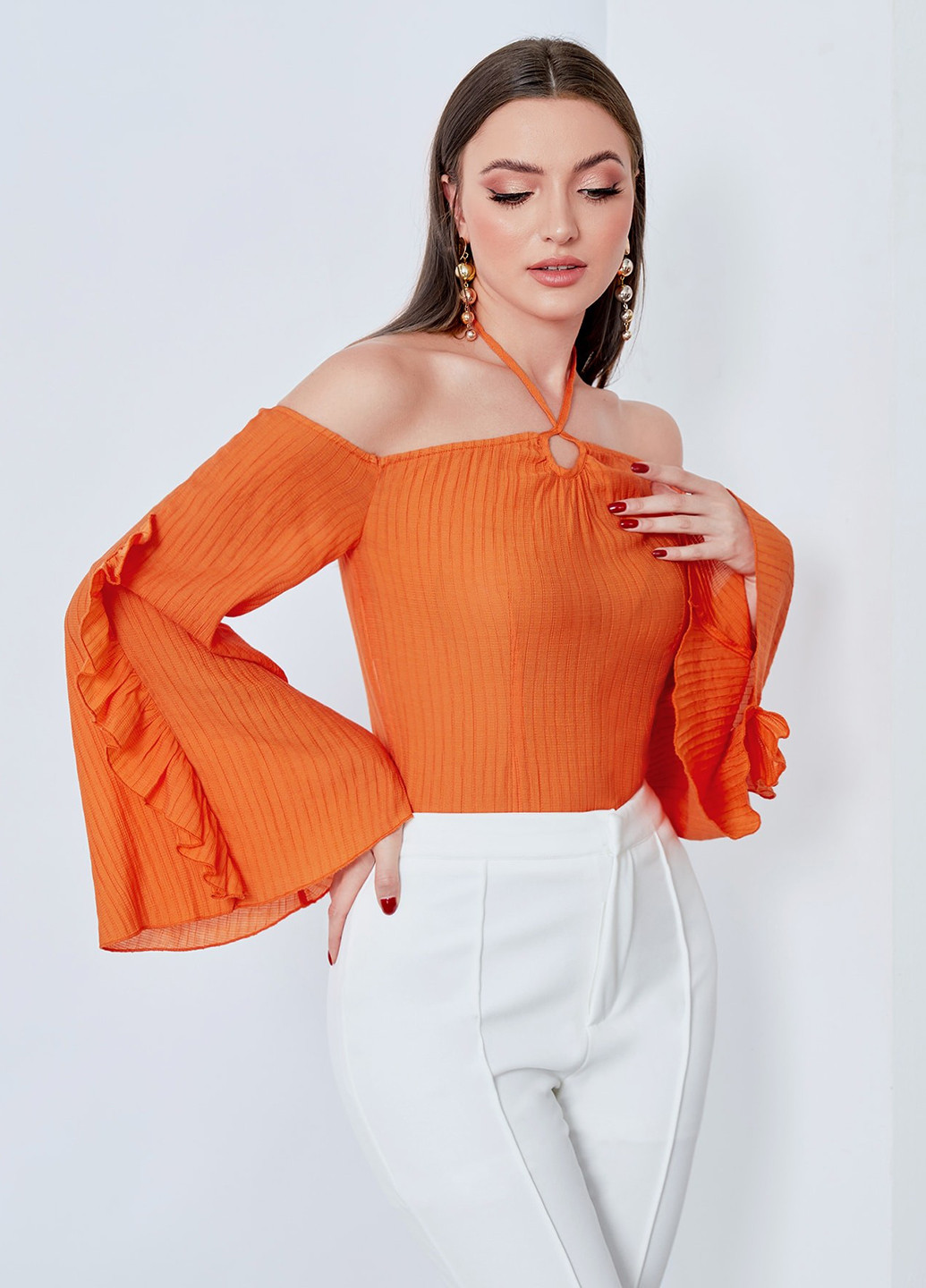 Оранжевая блуза SHEIN