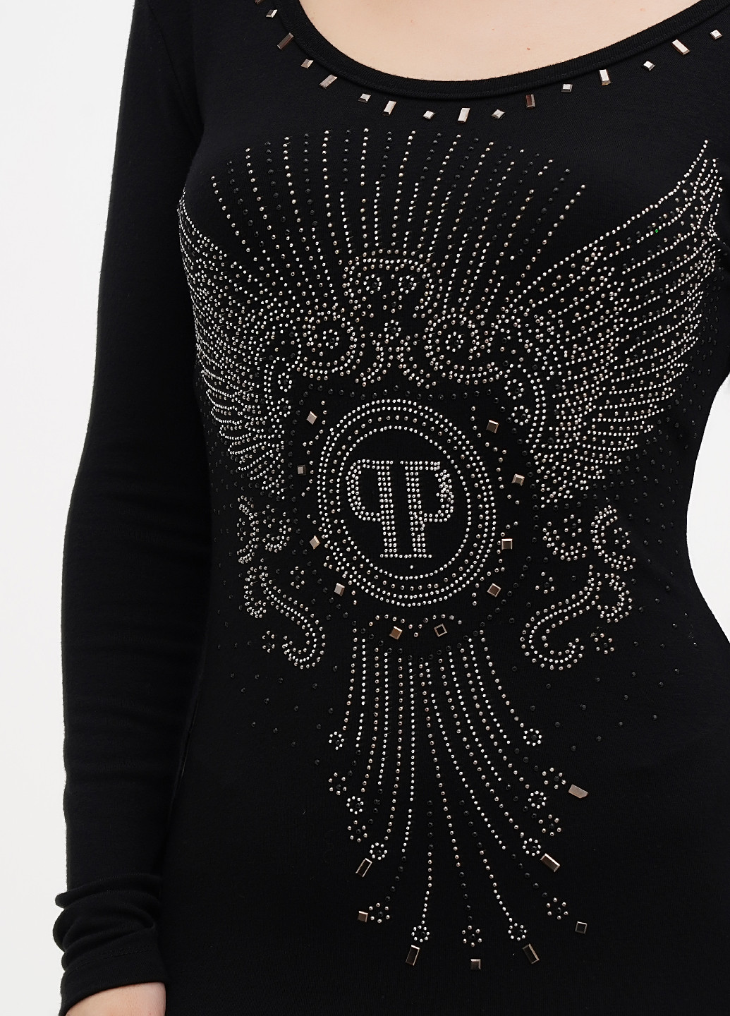 Чорна вечірня сукня силуетна Sassofono однотонна