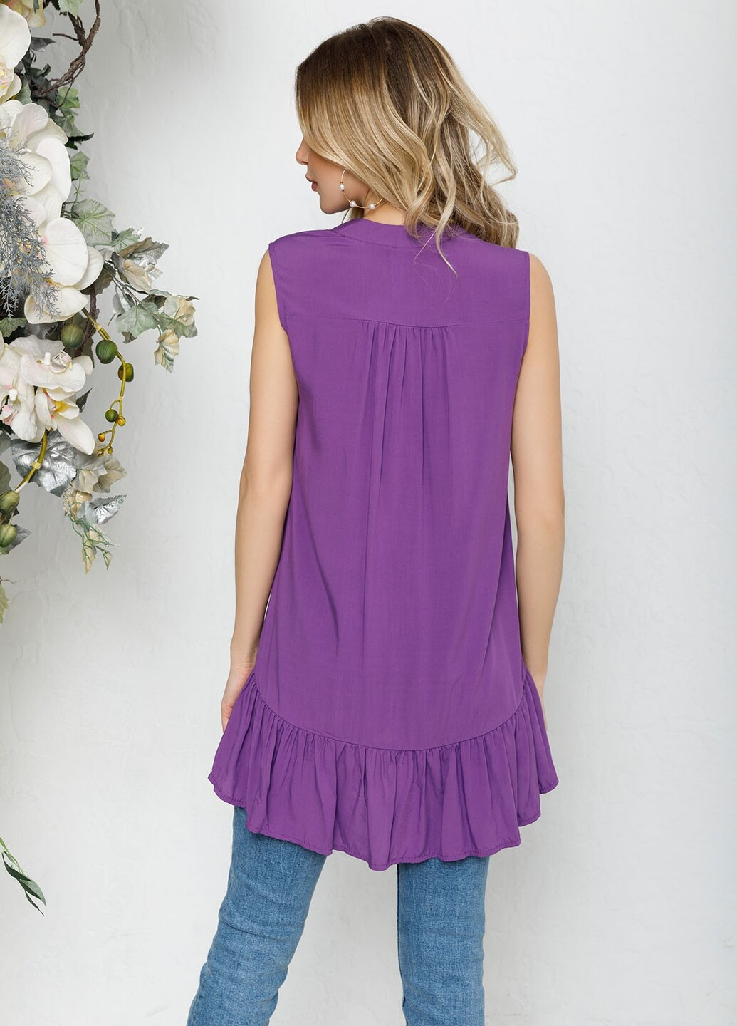 Фиолетовая летняя блузы ISSA PLUS