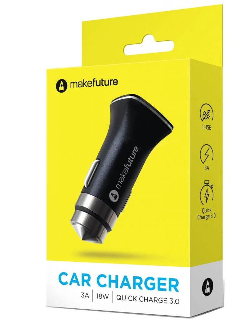 Зарядное устройство Car 3A QuickCharge Black (MCC-31QBK) MakeFuture (216637370)
