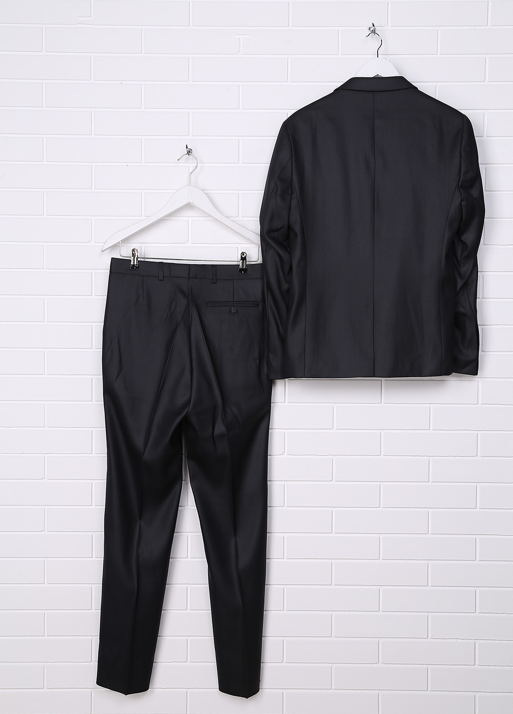 Темно-серый демисезонный костюм (пиджак, брюки) брючный Миа-Стиль