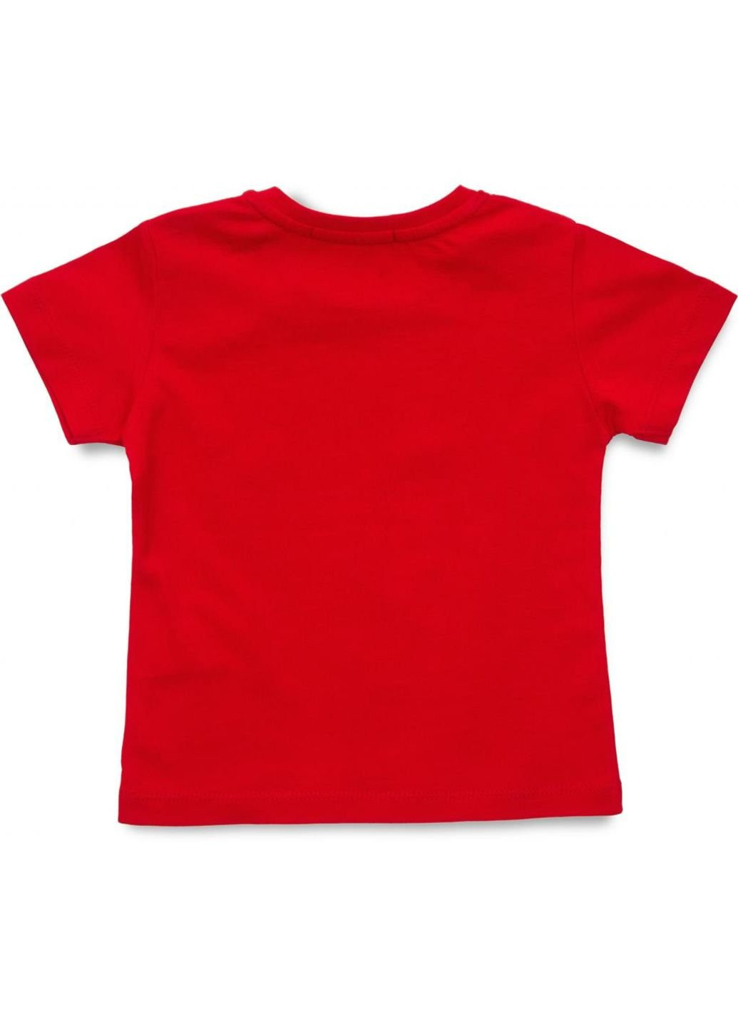 Червоний літній набір дитячого одягу з машинками (15928-110b-red) Breeze