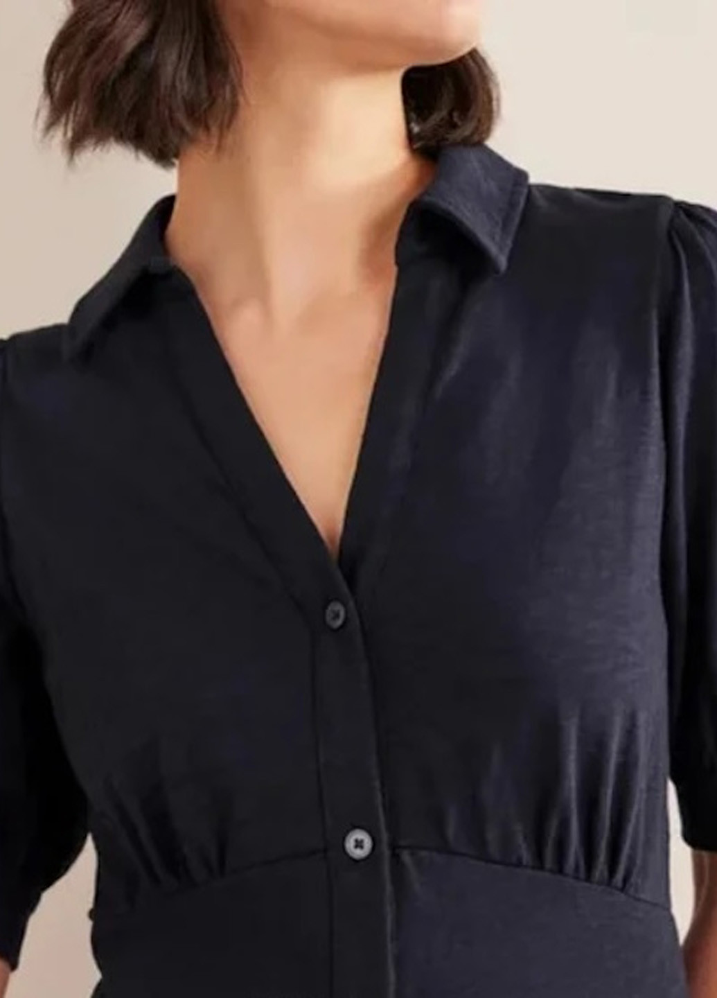 Темно-синее кэжуал платье а-силуэт Boden однотонное