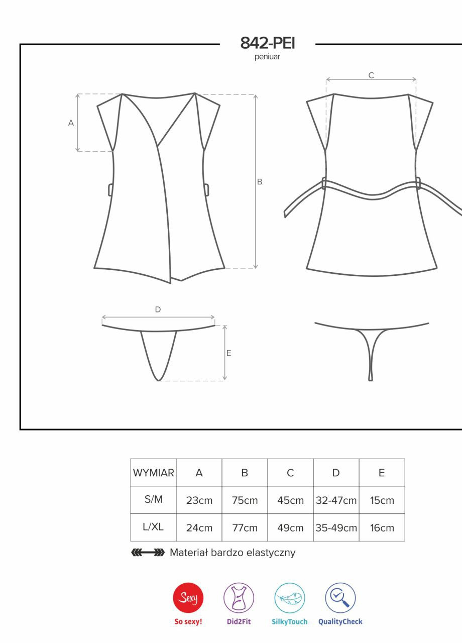 Пенюар (пенюар, стрінги) Obsessive (230034450)