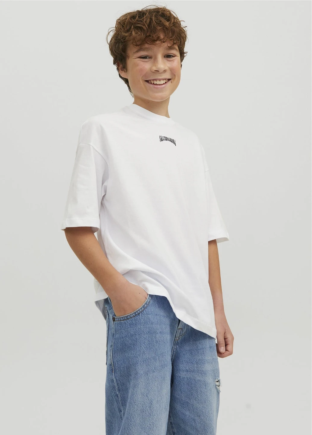 Біла літня футболка Jack & Jones