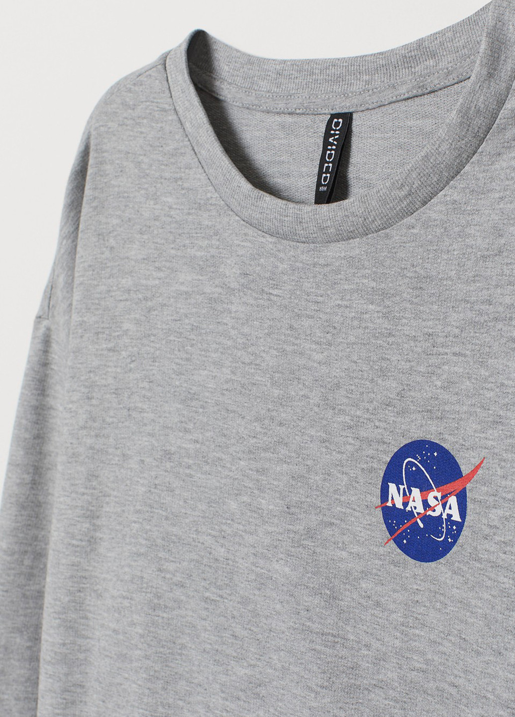 Сірий світшот H&M меланж без декору (301016984)