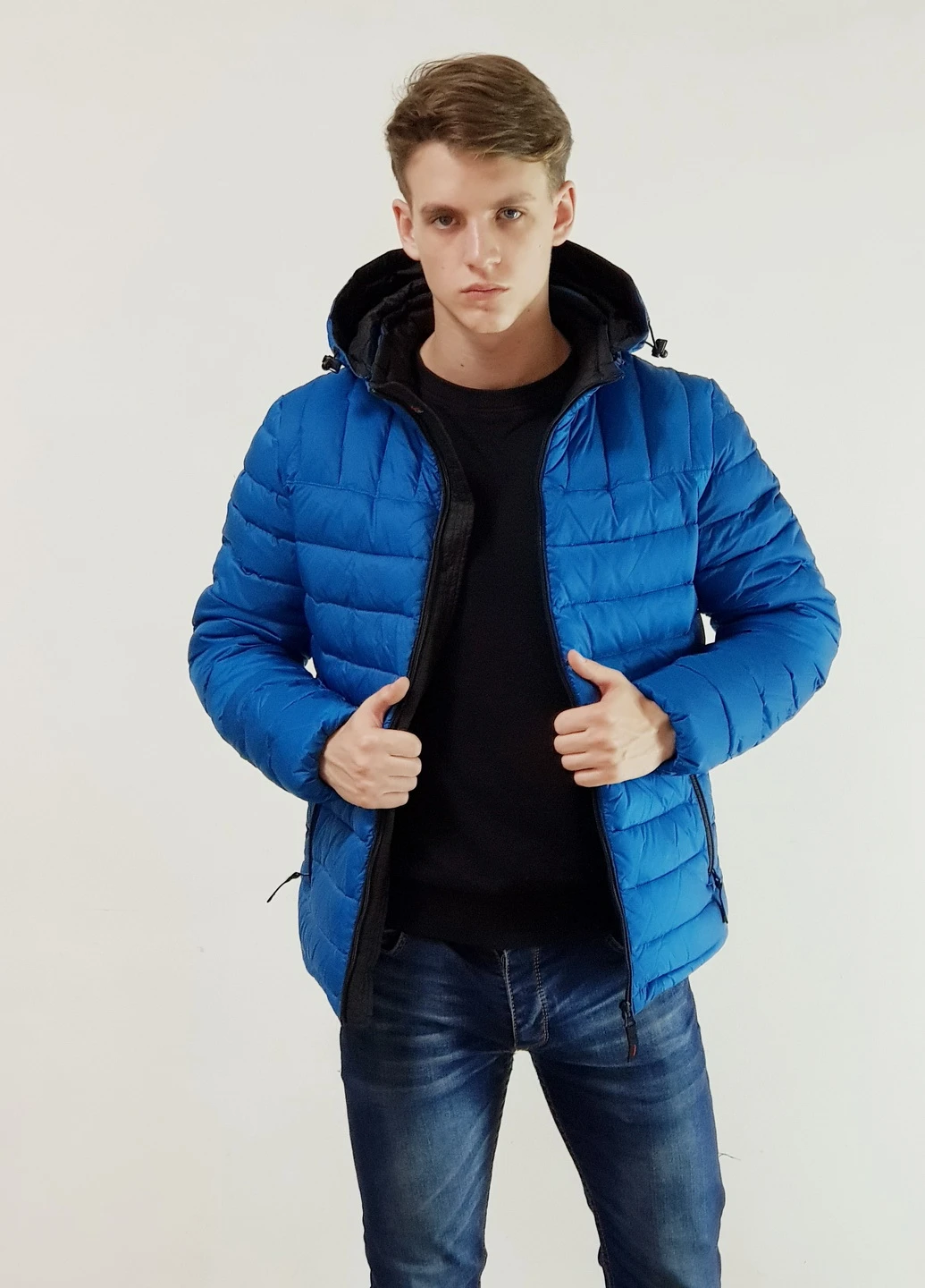 Блакитний зимній Пуховик аляска Snowimage