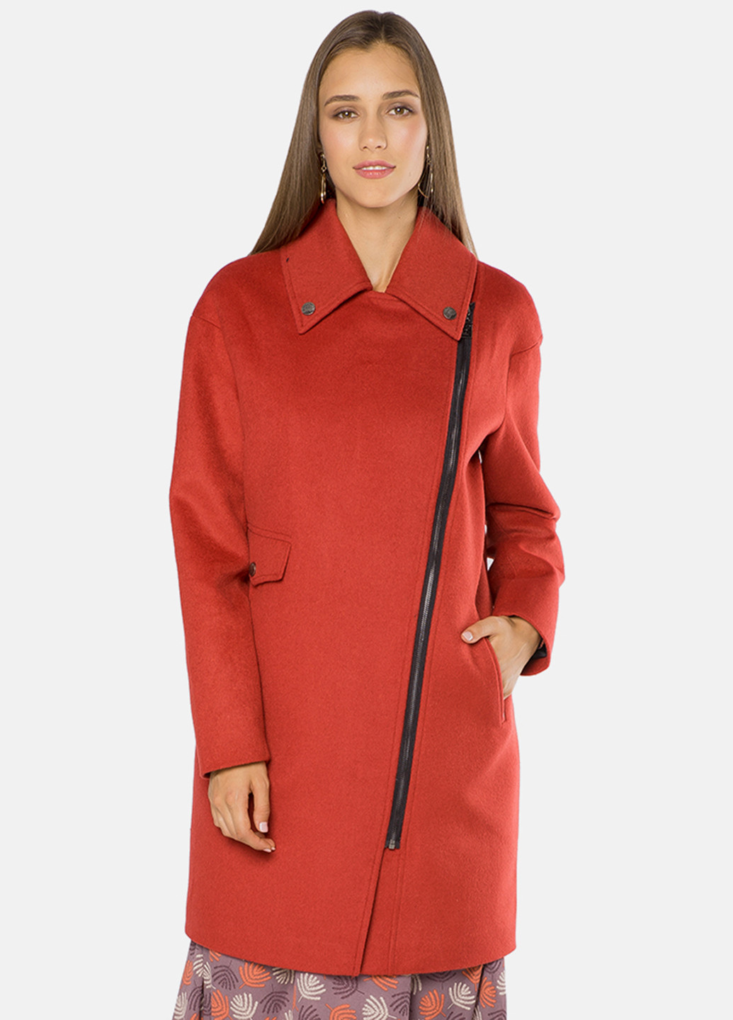 Червоне демісезонне Пальто MR 520