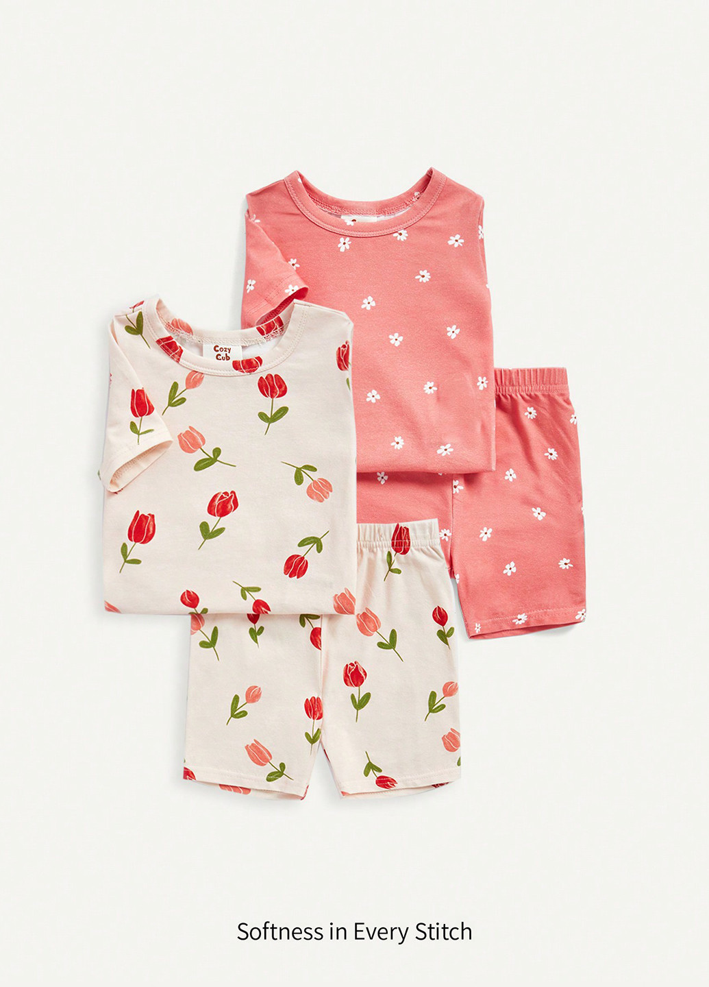 Комбінована всесезон піжама (2 футболки, 2 шортів) футболка + шорти SHEIN