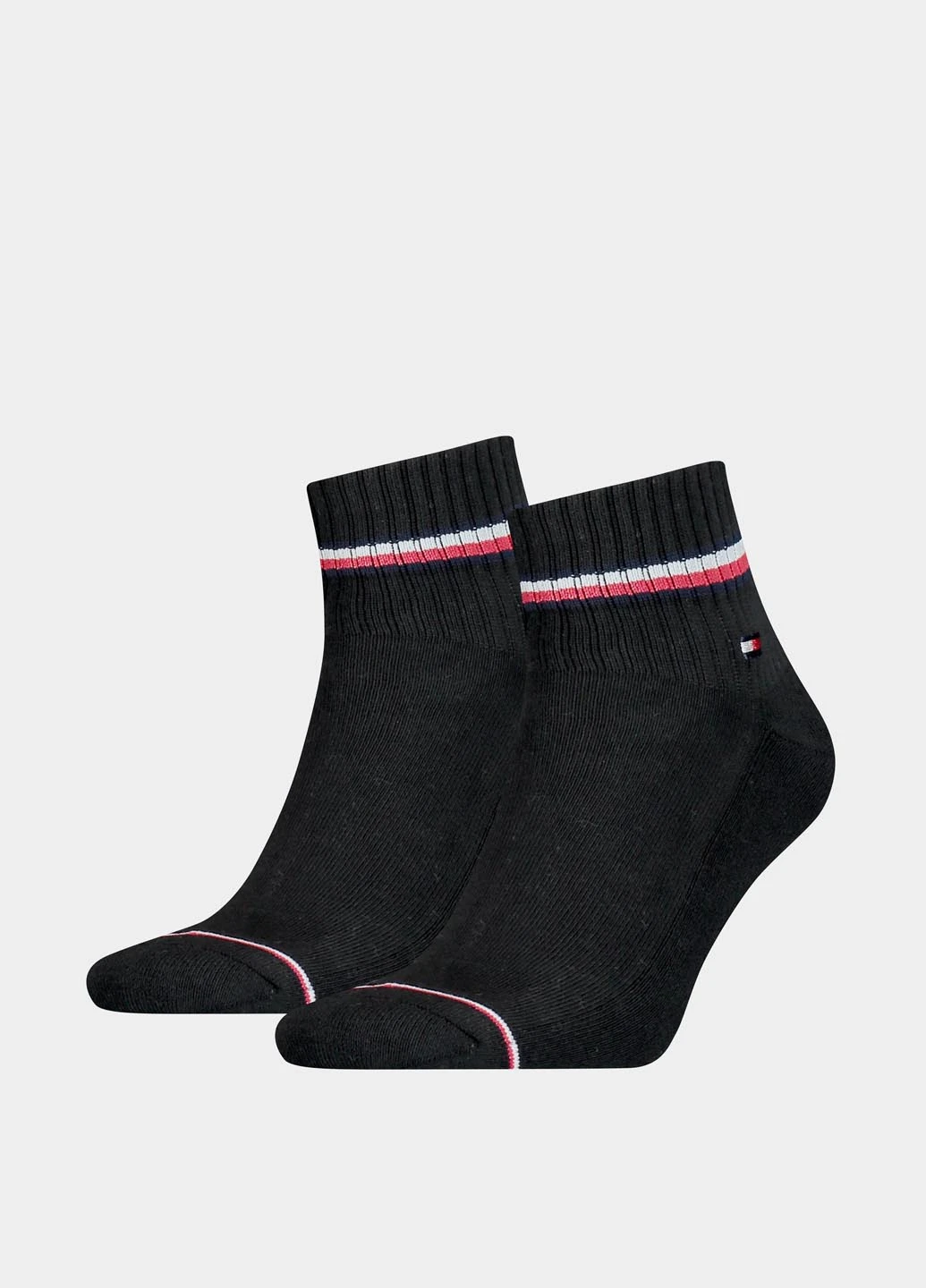 Чорні шкарпетки (2 пари) Tommy Hilfiger однотонні (329039405)