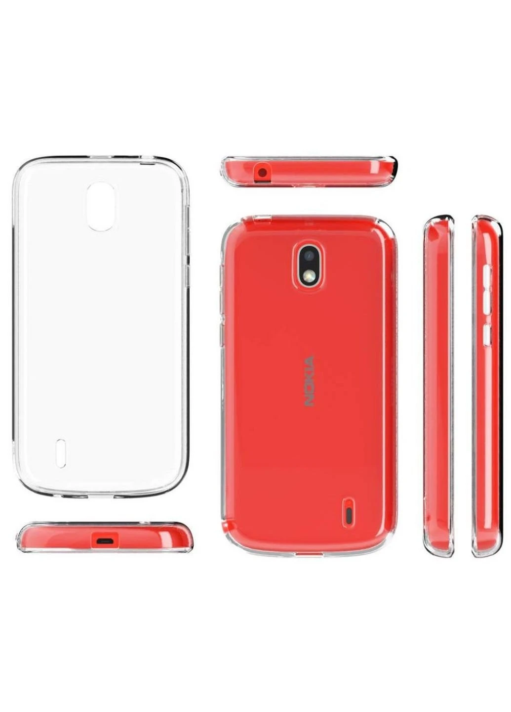 Чехол для мобильного телефона для Nokia 1 Clear tpu (Transperent) (LC-N1T) Laudtec (252570212)