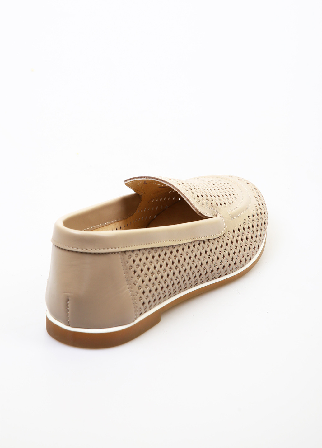 Кофейные слипоны No Brand с перфорацией однотонные