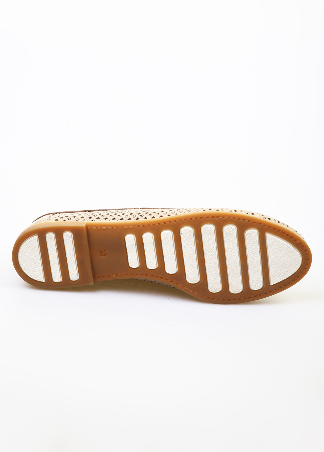 Кофейные слипоны No Brand с перфорацией однотонные