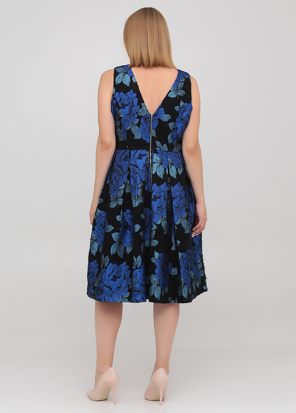Темно-синя кежуал сукня кльош Louche з квітковим принтом