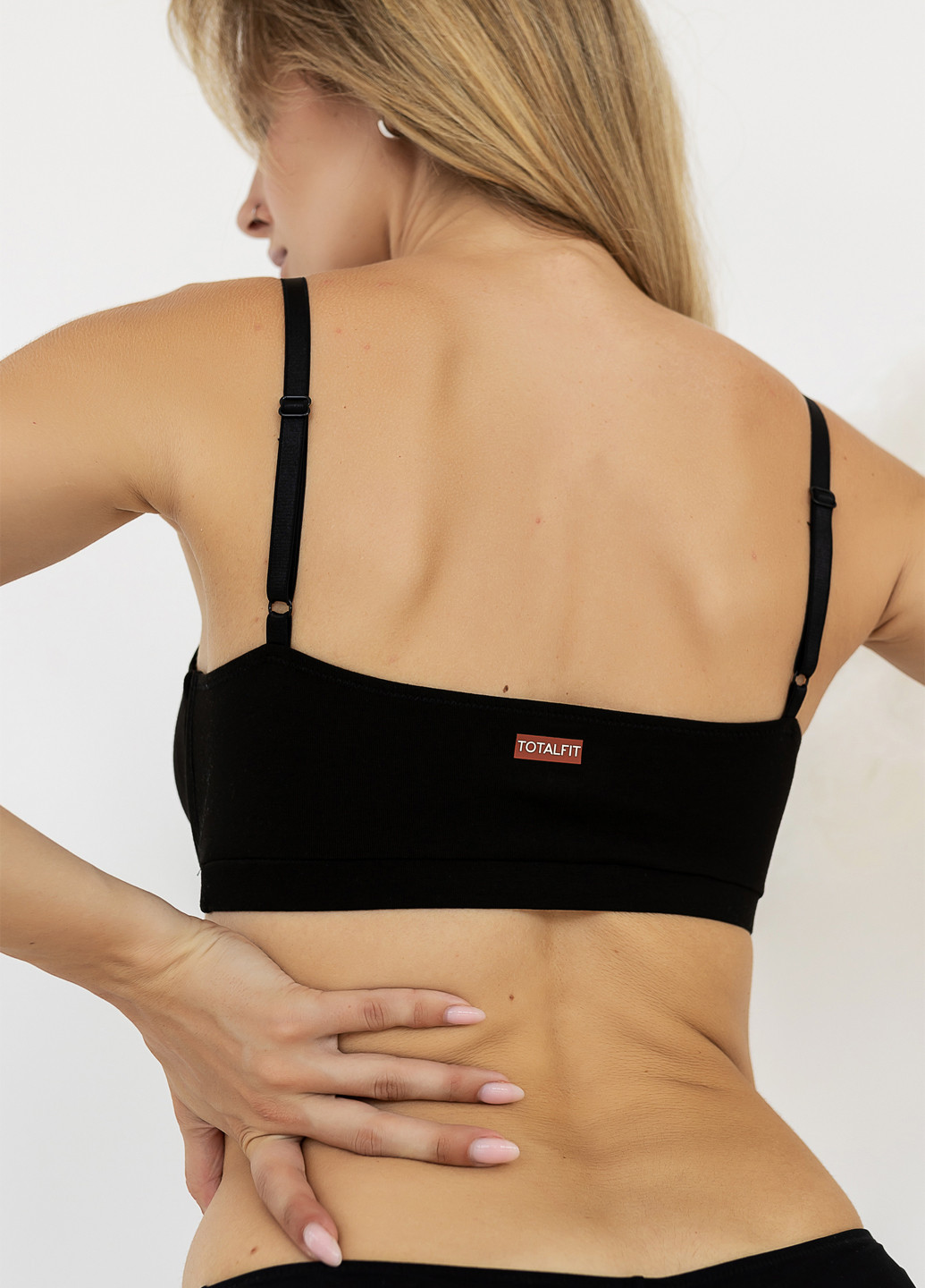 Чорний бралетт бюстгальтер TOTALFIT без кісточок бавовна