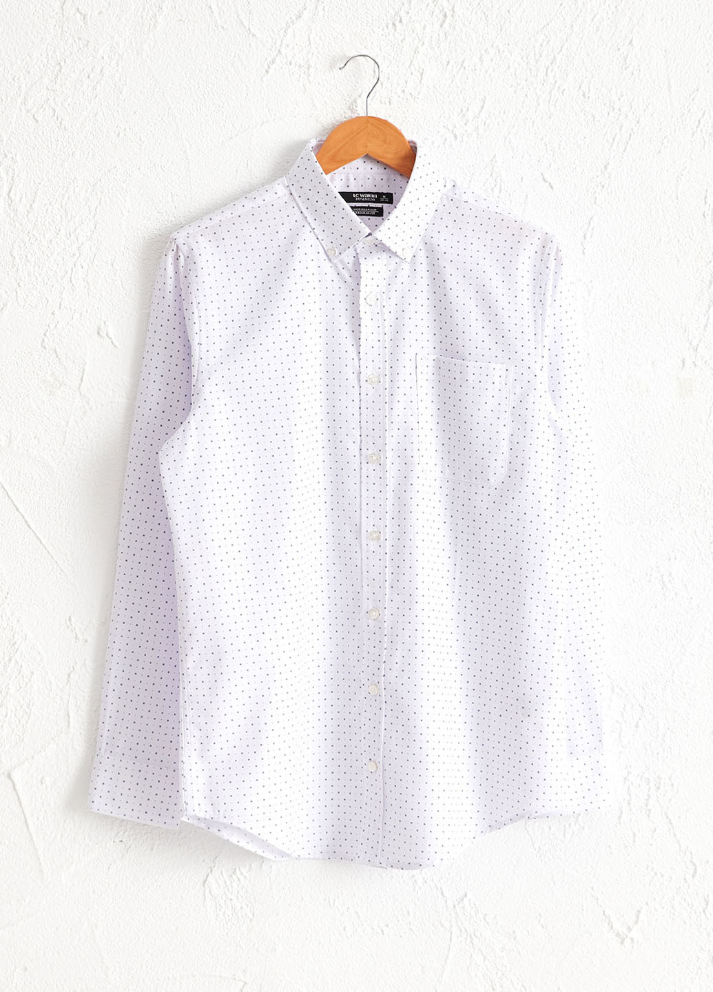 Белая классическая рубашка в горошек LC Waikiki