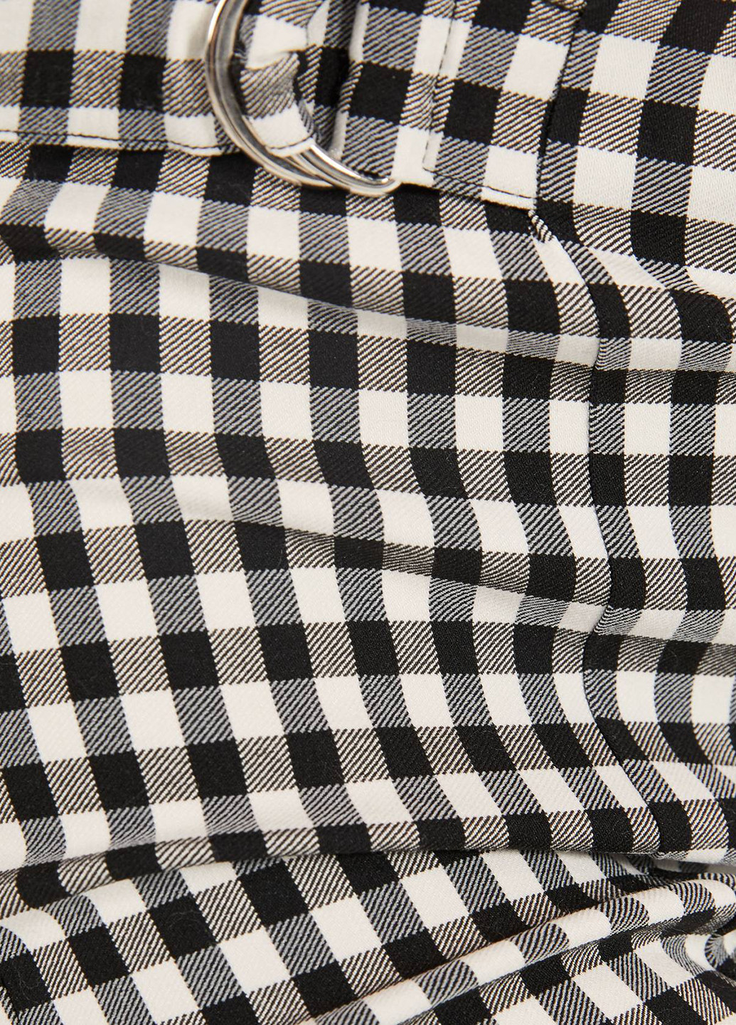 Черно-белые кэжуал демисезонные укороченные, зауженные брюки Bershka