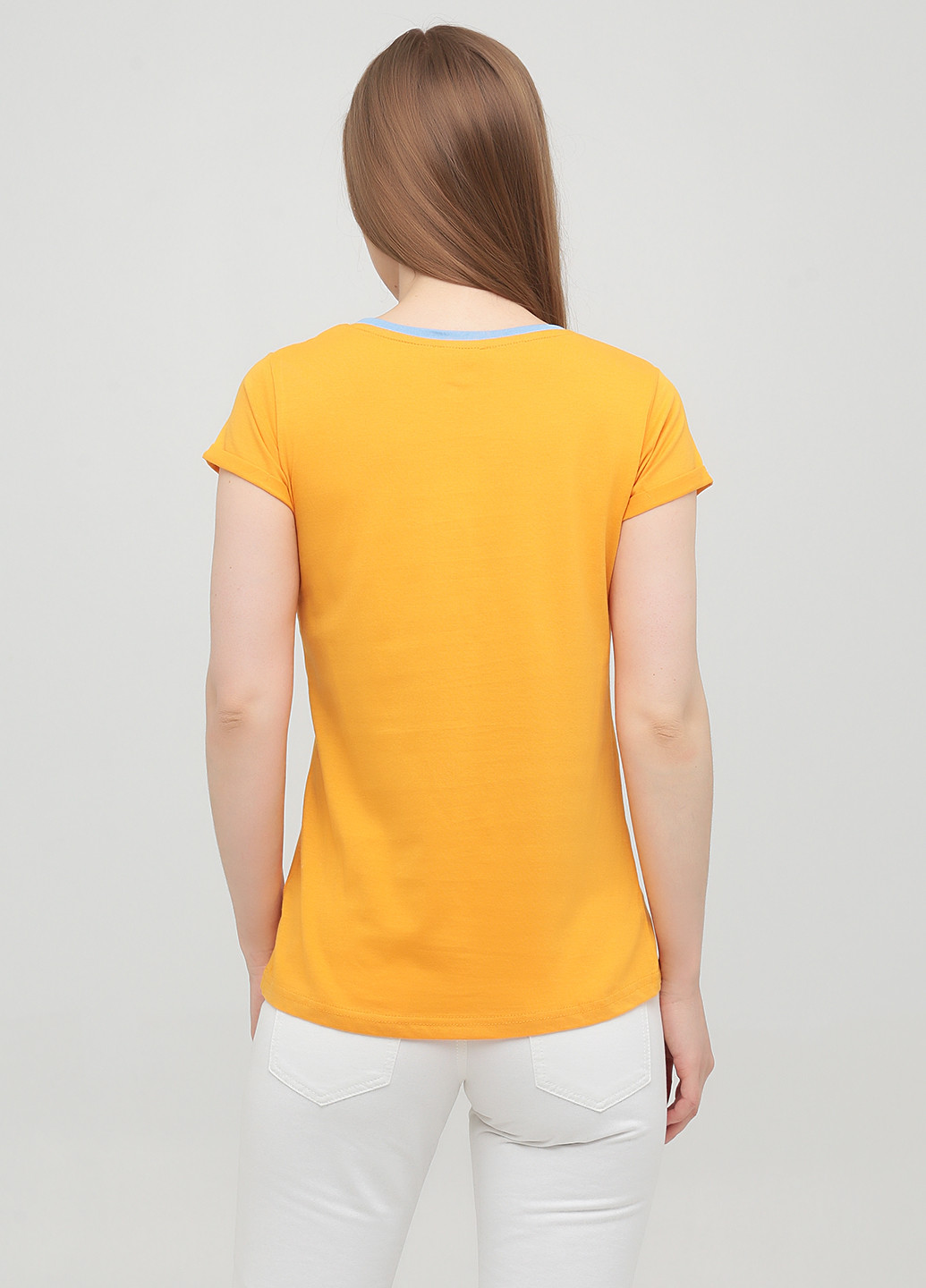 Оранжевая летняя футболка Alcott