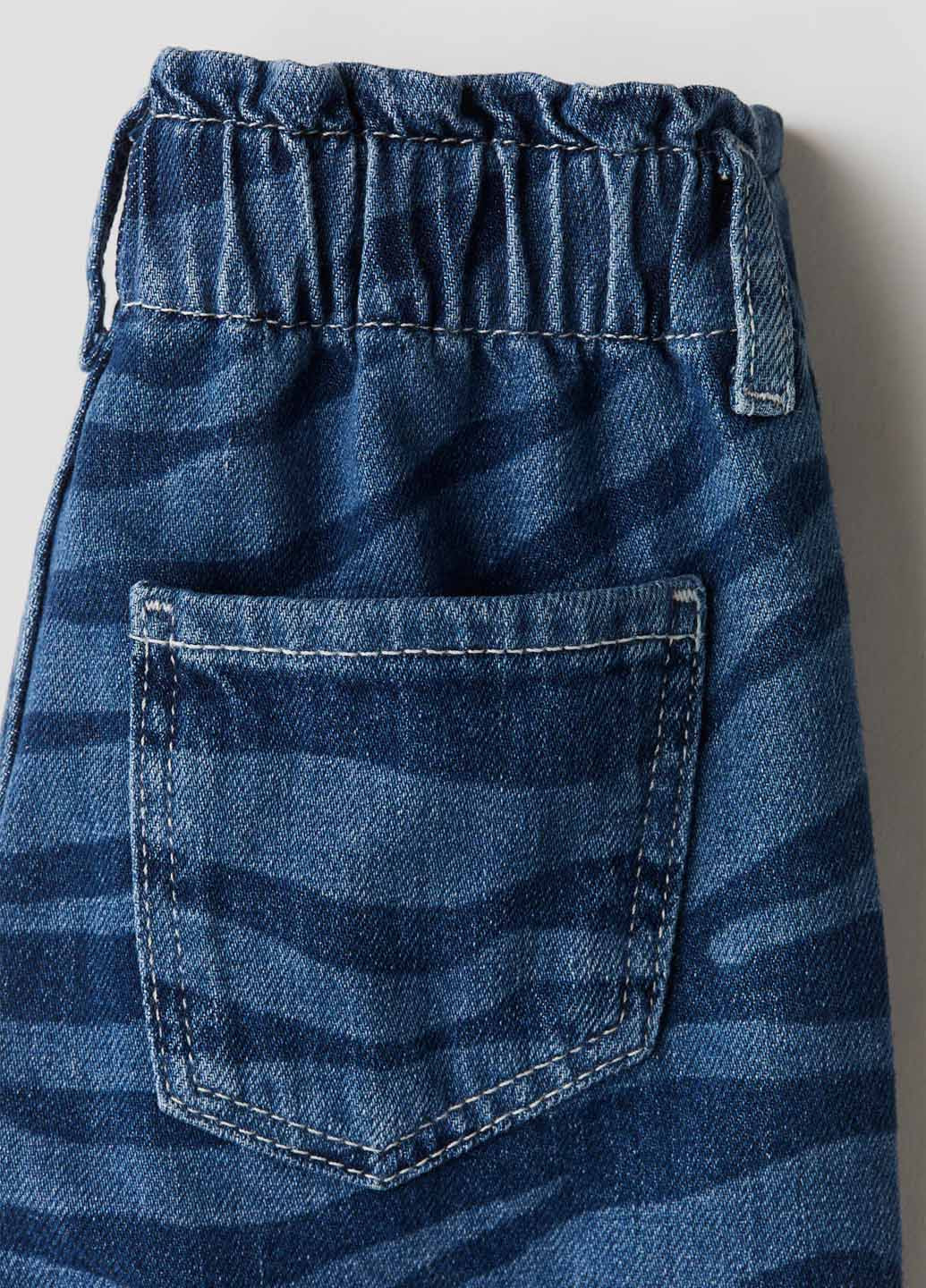 Синие демисезонные прямые джинсы H&M