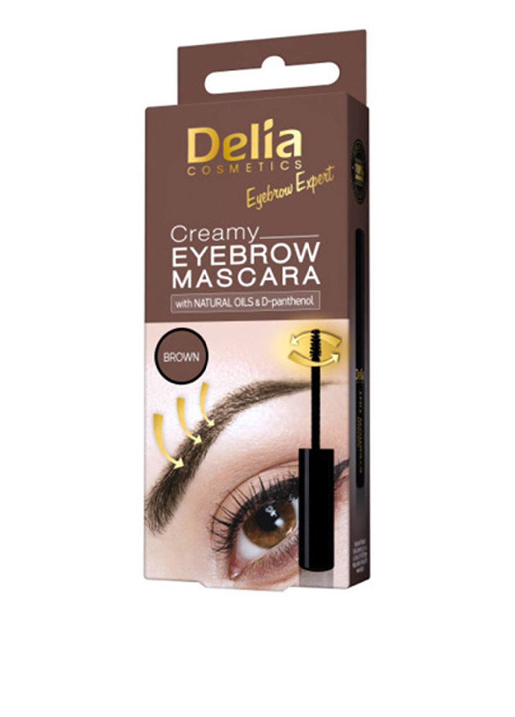 Тушь для бровей кремовая Cosmetics Creamy Eyebrow Mascara Brown, 4 мл Delia Cosmetics (74510240)