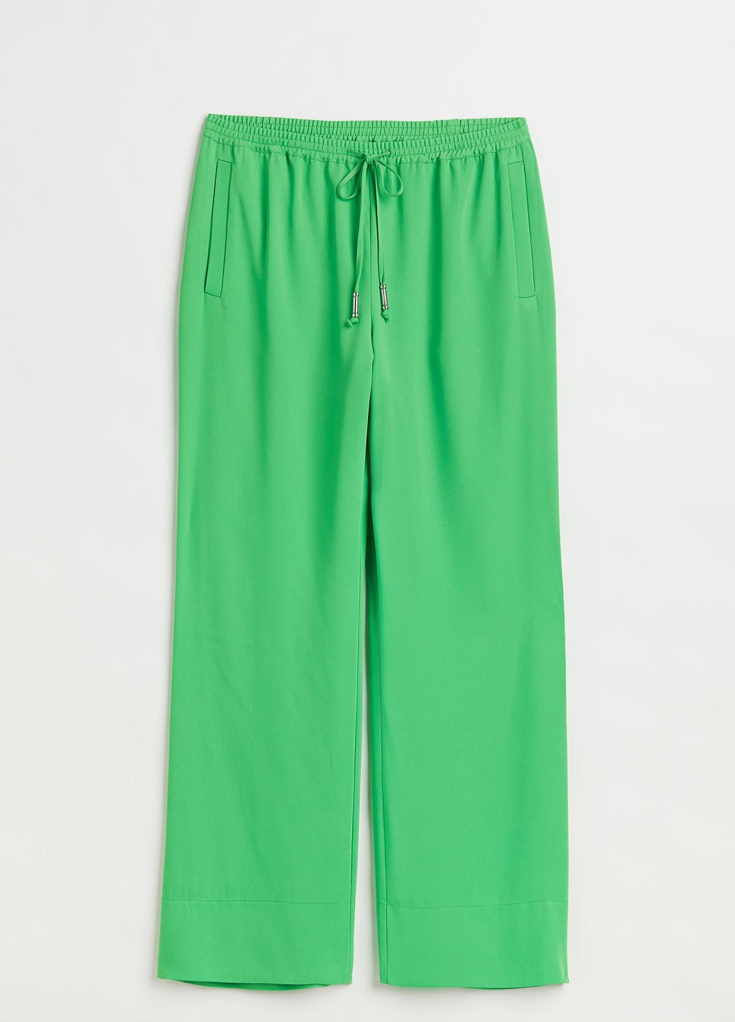 Зеленые кэжуал демисезонные брюки H&M