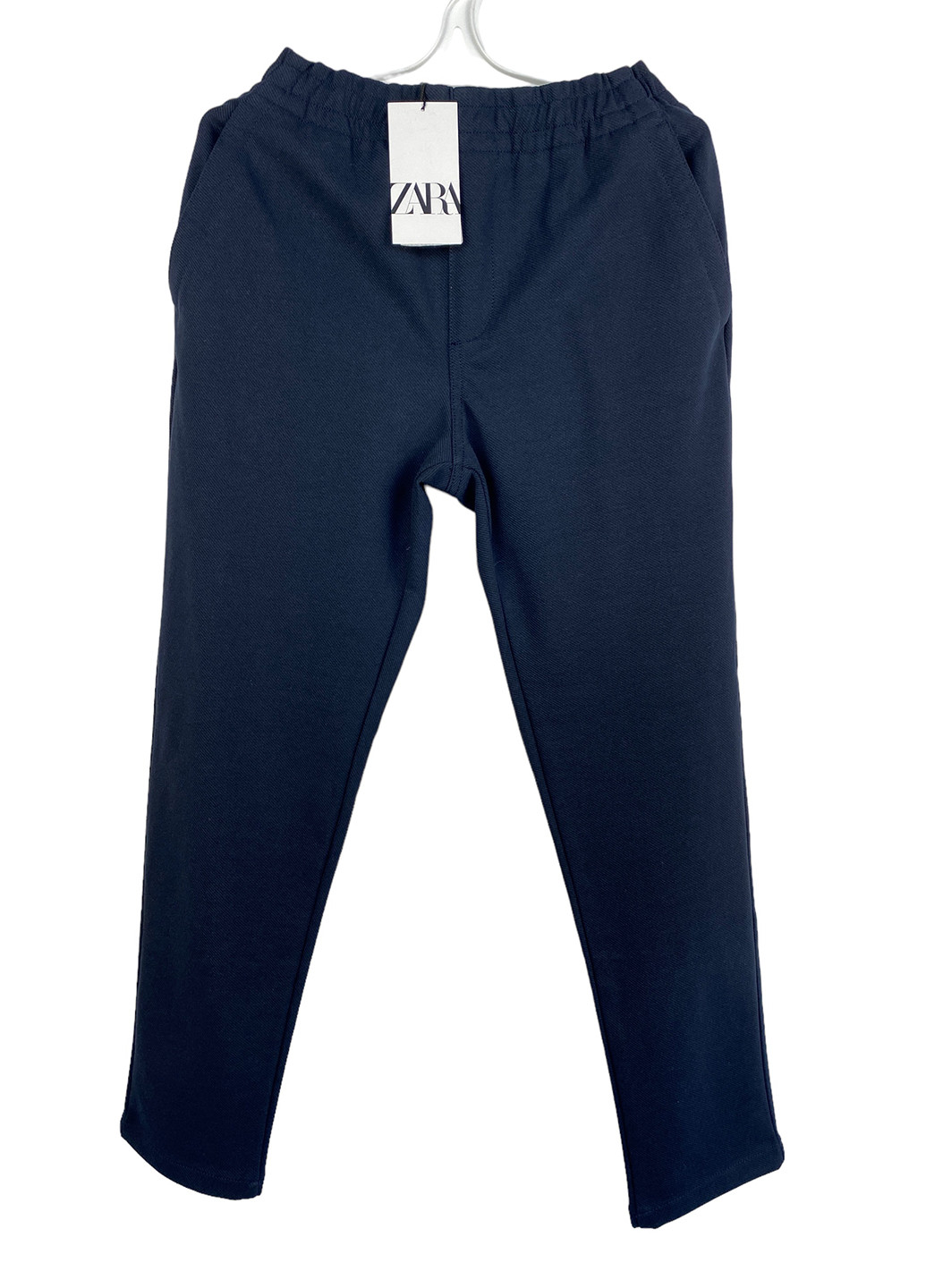 Синие классические демисезонные классические, прямые, чиносы брюки Zara